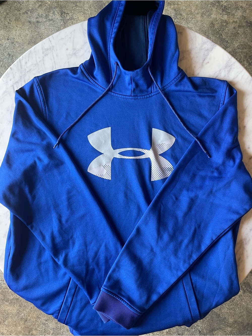 Under Armour Royal Blue Hoodie with White Logo